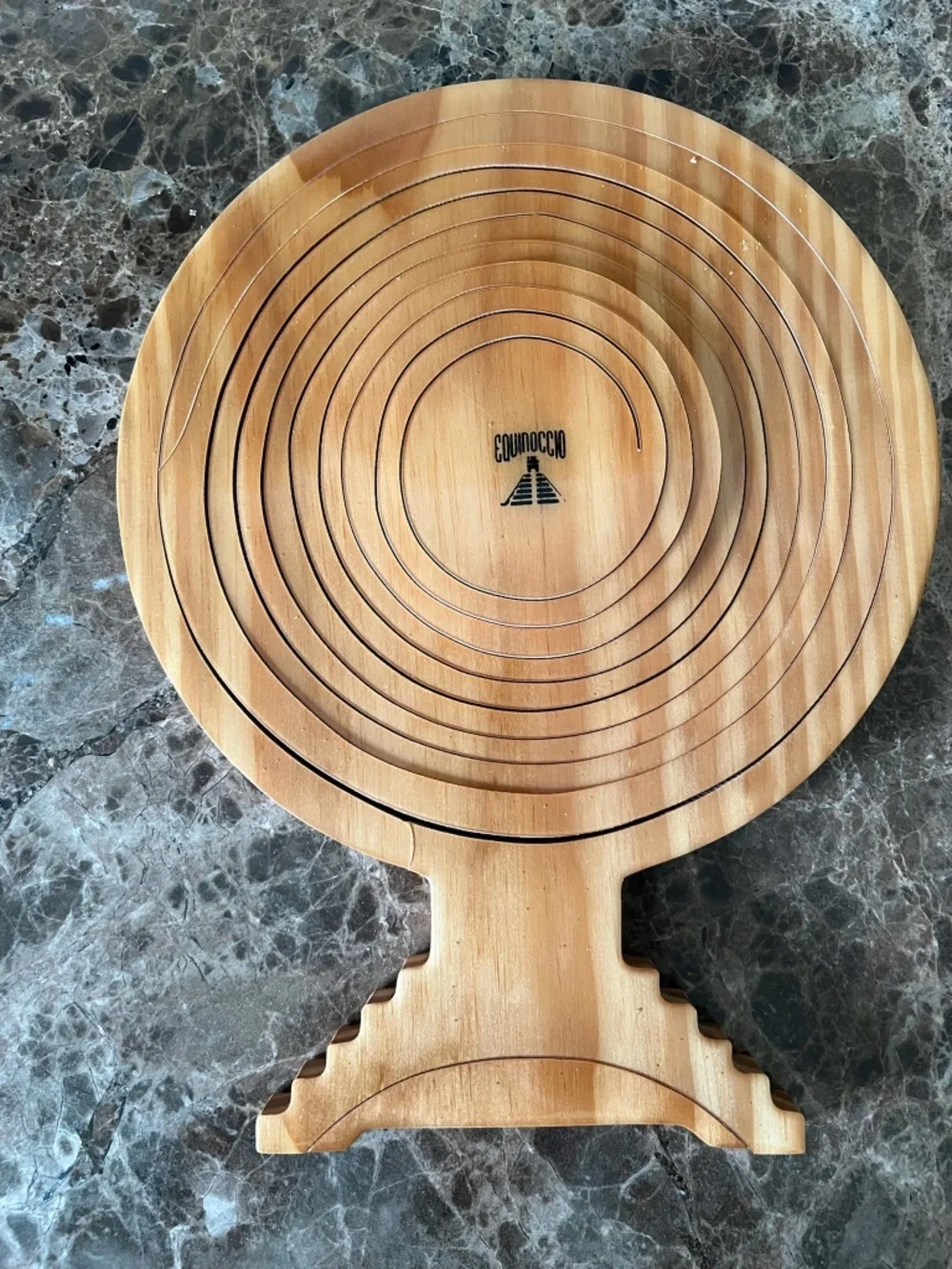 Equinoccio Aztec Solid Wood Collapsible Calendar Bowl